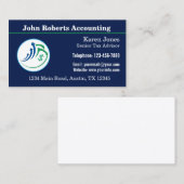 Professioneel accountant aangepaste logo tijdelijk visitekaartje (Voorkant / Achterkant)