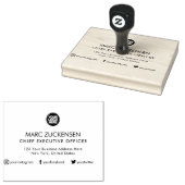 Professioneel Adres voor Sociale Media en Logo's o Rubberstempel (Gestempeld)
