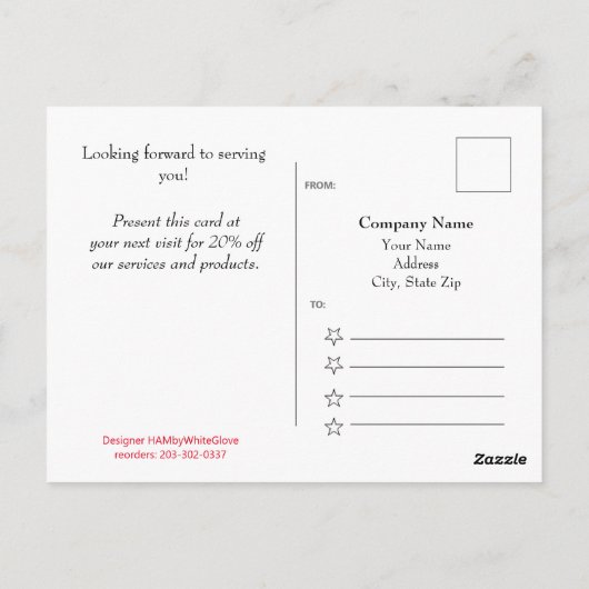 Professioneel Adverteren Briefkaart - HAMbyWG (Achterkant)