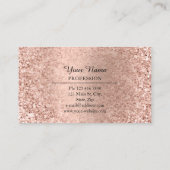 Professioneel advies Modern Roos Glitter Visitekaartje (Achterkant)
