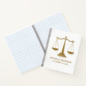 Professioneel advocaat Goud en wit Notitieboek (Binnen)