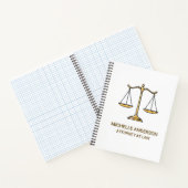 Professioneel advocaat Goud en wit Notitieboek (Binnen)