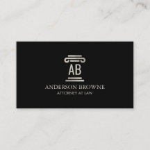 Professioneel advocaat-monogram grijs/zwart