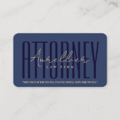 Professioneel advocatenkantoor Dark Blue Modern Visitekaartje (Voorkant)