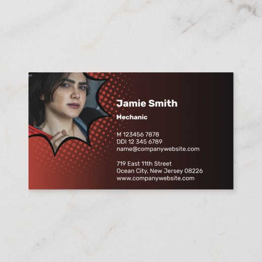 Professioneel Afbeelding met een rode automotive m Visitekaartje (Achterkant)