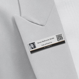 Professioneel Afbeelding QR-code Sinaasappel Accen Naamplaatje