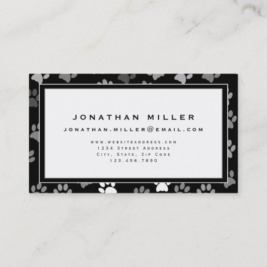 Professioneel afdrukontwerp | Zwart-wit Visitekaartje (Achterkant)