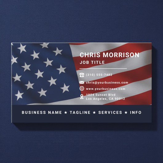 Professioneel Amerikaanse Vlag Visitekaartje