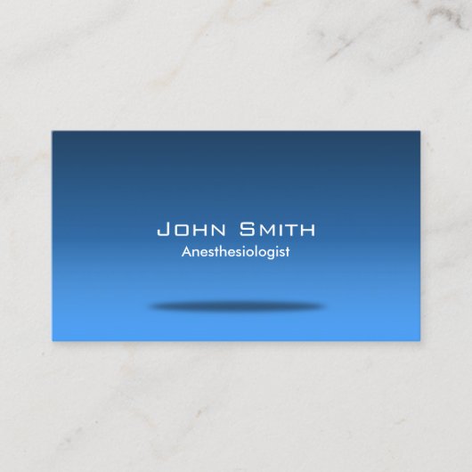 Professioneel anesthesioloog visitekaartje (Voorkant)