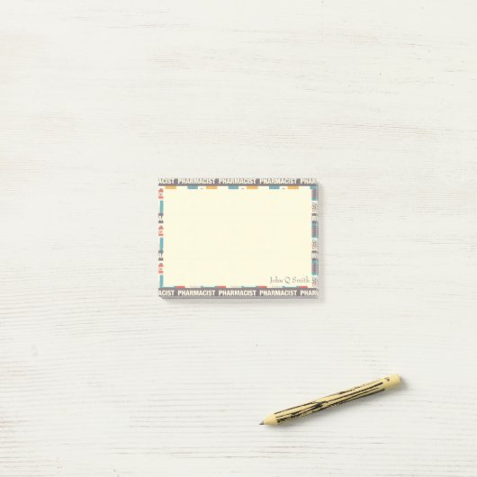 Professioneel Apotheker•Aangepast Post-it® Notes (Op bureau)