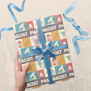 Professioneel Apotheker Iconisch Ontworpen Cadeaupapier