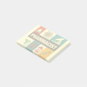 Professioneel Apotheker Iconisch Ontworpen Post-it® Notes (Schuin)