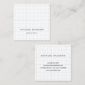 Professioneel Architect Grafiek Papier Patroon Vierkante Visitekaartje (Voorkant / Achterkant)