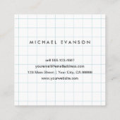 Professioneel Architect Grafiek Papier Patroon Vierkante Visitekaartje (Achterkant)