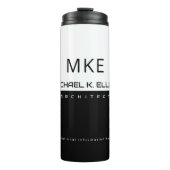 Professioneel (architect) Halfzwart, half wit Thermosbeker (Voorkant)