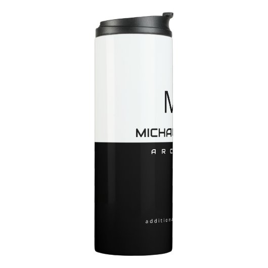 Professioneel (architect) Halfzwart, half wit Thermosbeker (Gedraaid links)