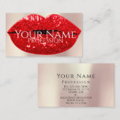 Professioneel artistiek Roos Glitter Licht Rood Visitekaartje (Voorkant / Achterkant)