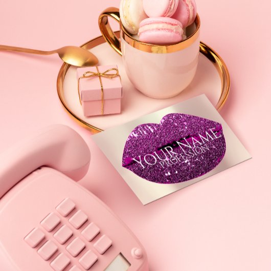 Professioneel artistiek Roos Glitter Lip Berry Visitekaartje