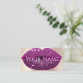 Professioneel artistiek Roos Glitter Lip Berry Visitekaartje (Staand voorkant)