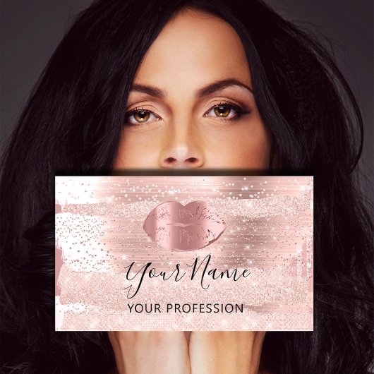 Professioneel artistiek Roos Kus lips Stromen Visitekaartje