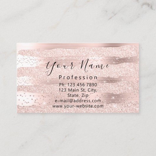 Professioneel artistiek Roos Kus lips Stromen Visitekaartje (Achterkant)