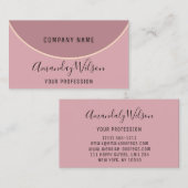 Professioneel artistiek Roos Modern Roze Skinny Visitekaartje (Voorkant / Achterkant)