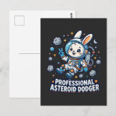 Professioneel Asteroïde Ontwijkend Konijn Briefkaart (Voorkant / Achterkant)