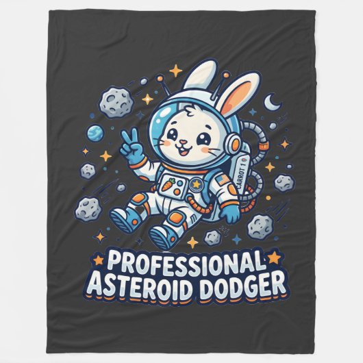 Professioneel Asteroïde Ontwijkend Konijn Fleece Deken (Voorkant)