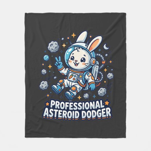 Professioneel Asteroïde Ontwijkend Konijn Fleece Deken (Voorkant)