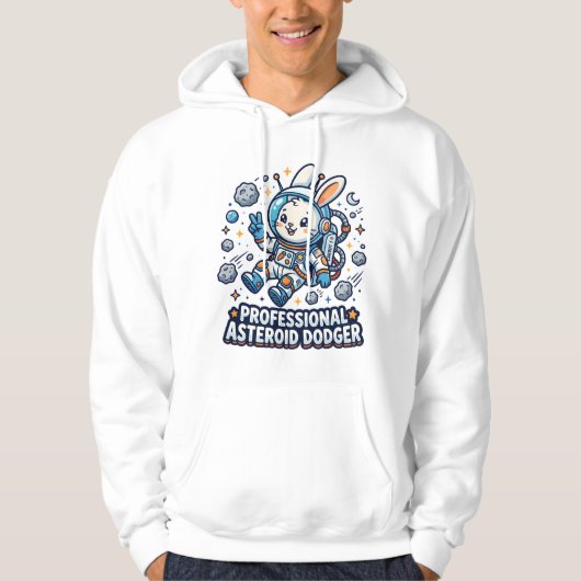 Professioneel Asteroïde-ontwijkend Konijn Hoodie (Voorkant)