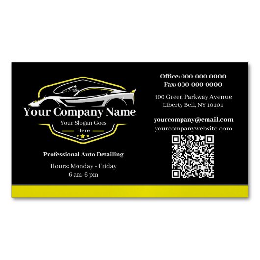 Professioneel Auto Detailing Car Wash Company Magnetisch Visitekaartje (Voorkant)