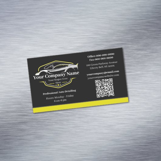 Professioneel Auto Detailing Car Wash Company Magnetisch Visitekaartje (Voorbeeld)