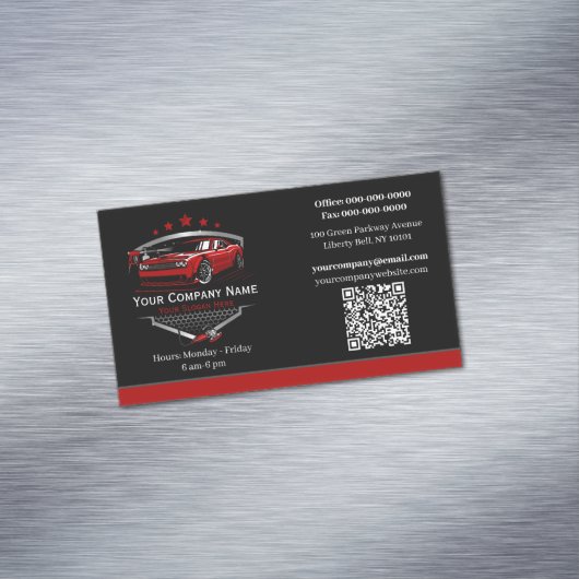 Professioneel Auto Detailing Car Wash Company Magnetisch Visitekaartje (Voorbeeld)