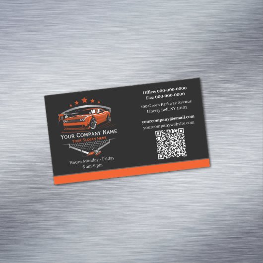 Professioneel Auto Detailing Car Wash Company Magnetisch Visitekaartje (Voorbeeld)