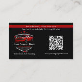 Professioneel Auto Detailing Car Wash Company Visitekaartje (Achterkant)