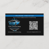 Professioneel Auto Detailing Car Wash Company Visitekaartje (Achterkant)