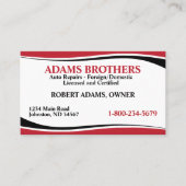 Professioneel Auto Reparatie Visitekaartje (Voorkant)