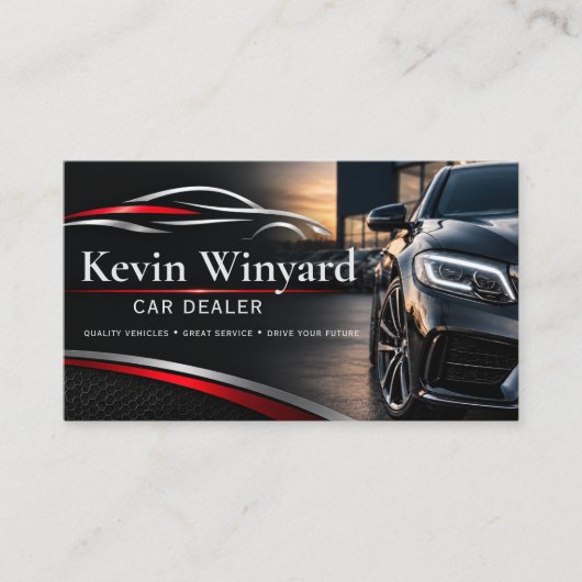 Professioneel Autodealerkaart Visitekaartje (Voorkant)