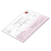 Professioneel bakkerij bestelformulier voor cupcak notitieblok (Schuin)