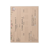 Professioneel bakkerij cupcake bestelformulier notitieblok (Linkerzijde)