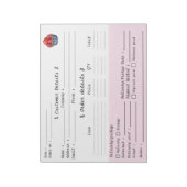 Professioneel Bakkerij Cupcake Bestelformulier Notitieblok (Linkerzijde)