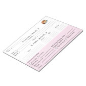 Professioneel Bakkerij Cupcake Bestelformulier Notitieblok (Schuin)