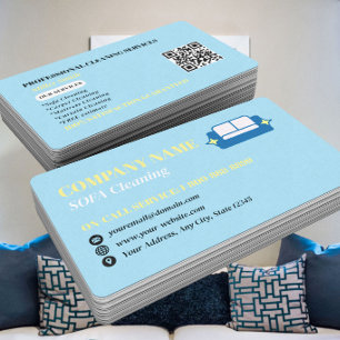 Professioneel Bankreiniging Logo QR Code Visitekaartje