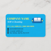 Professioneel Bankstel Schoonmaak Logo QR Code Visitekaartje (Voorkant)