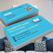 Professioneel Bankstel Schoonmaak Logo QR Code Visitekaartje