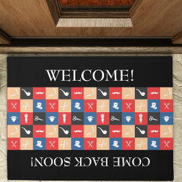 Professioneel Barber Iconic Pictogram Deurmat