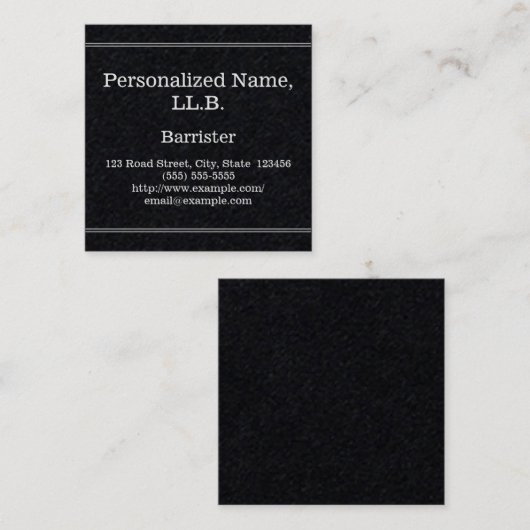 Professioneel barrister Visitekaartje (Voorkant / Achterkant)
