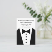 Professioneel Bartender of Concierge Visitekaartje (Staand voorkant)