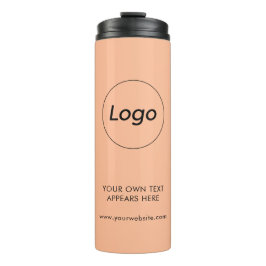 Professioneel Bedrijf Bedrijf Bedrijf Logo Peach Thermosbeker