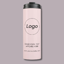 Professioneel bedrijf Bedrijf Bedrijfsroze Logo Thermosbeker